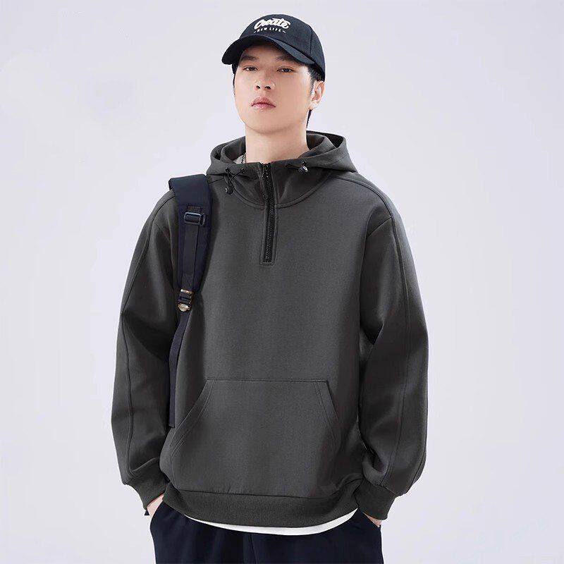 卫衣半美式立领套头外套年秋冬