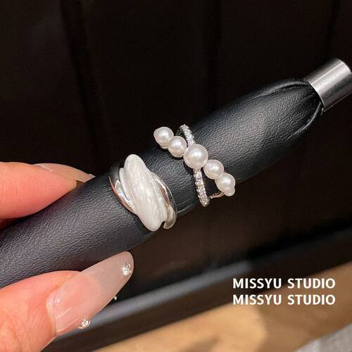 香风设计感小众小指环法式批发