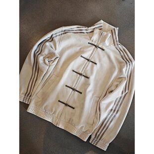 三条潮牌运动复古唐装上衣新中式杠夹克男款美式外套秋季国风盘扣