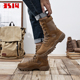 3514际华新式 棕色反绒户外透气防滑舒适耐磨防刺工装 靴徒步登山靴