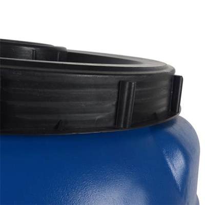 蓝色双层抗老化加厚塑料桶储水桶大水箱400L立式圆形酵素桶化工桶
