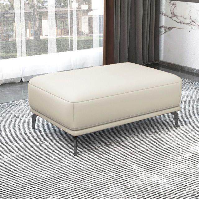 头层牛皮轻奢真皮沙发脚踏凳家用客厅贵妃位放脚蹬方塌单个沙发凳