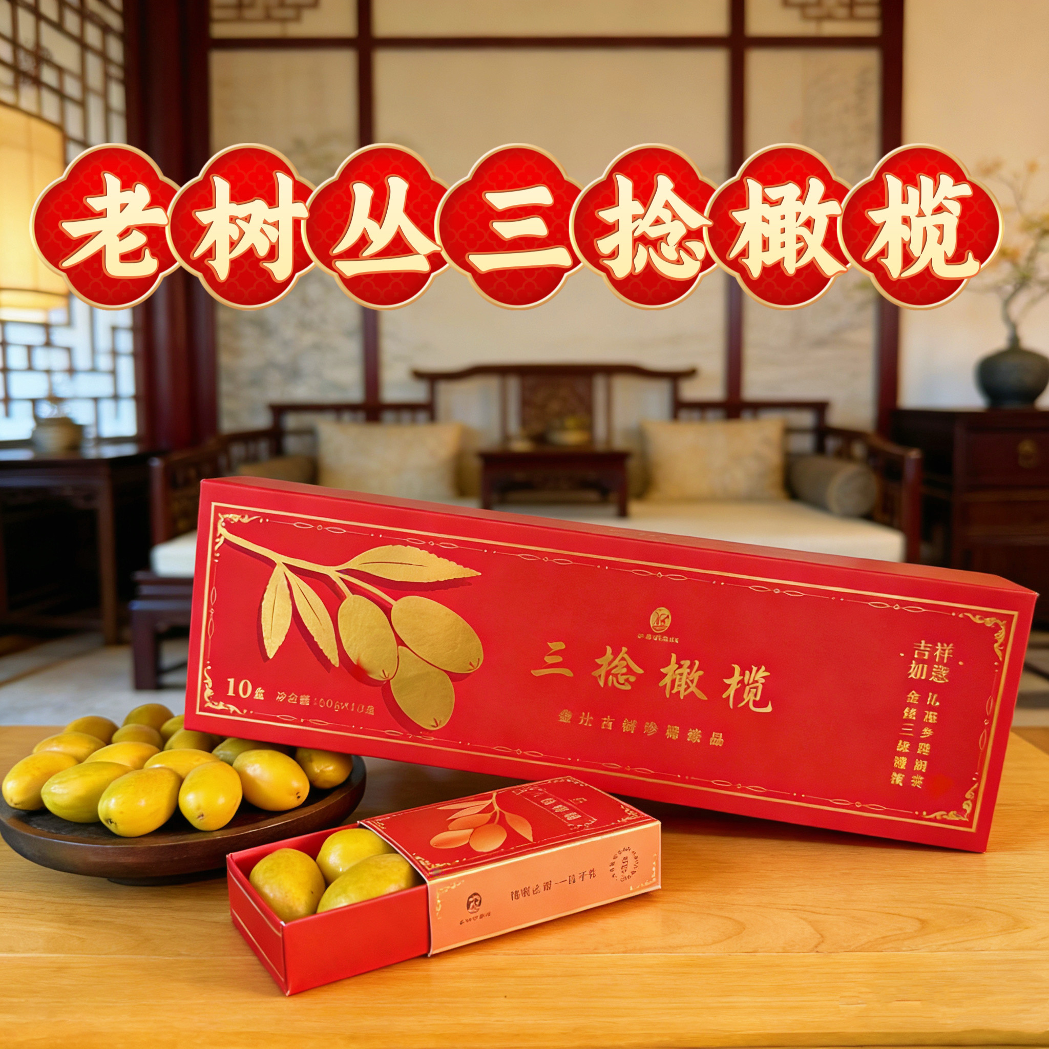 乡里阿蓉【老枞三捻橄榄礼盒装】潮汕特产金灶当季水果送礼佳品