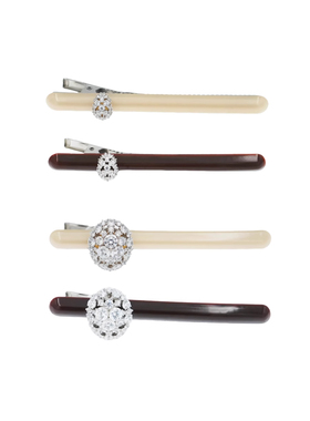 TOGGLER 法式碎花系列 天然醋酸满镶宝石碎发bb夹边夹发夹秋冬女