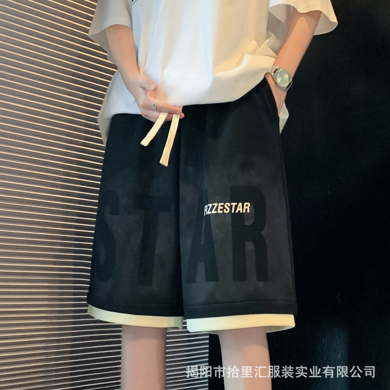 短裤男夏季新款港风休闲宽松运动裤子潮牌美式高街oversize