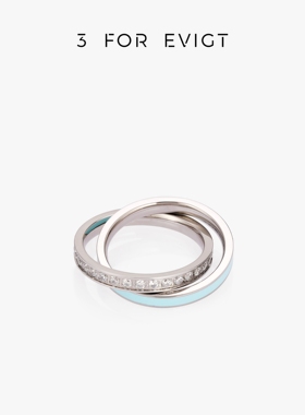 3 FOR EVIGT镀18K金光环系列拥抱戒指自然律动活力撞色