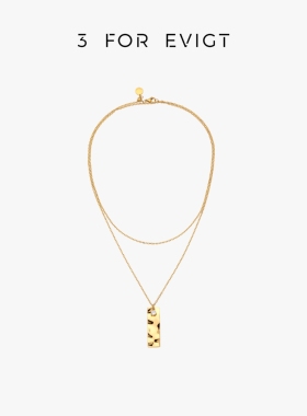 3 FOR EVIGT镀18K金维纳恩系列涟漪项链水花波纹多种佩戴方式
