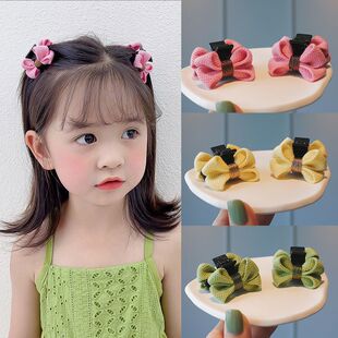 女童丸子头神器儿童盘发发夹头花小女孩半扎发固定马尾扣发饰抓夹