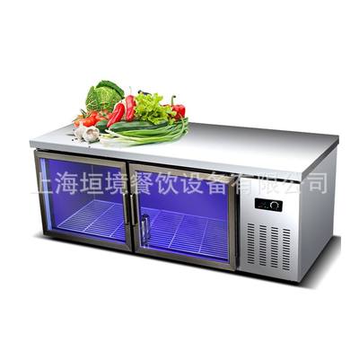 商用不锈钢厨房冷藏工作台 奶茶店设备操作台冰箱 酒店平冷冰柜机