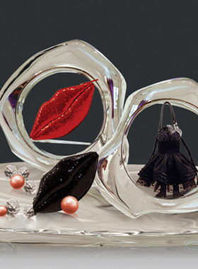 玻璃钢透明树脂道具 鞋服店铺橱窗展示道具 源头厂家定制