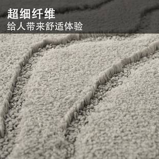 008跨水境款 波浪纹室浴吸新地毯植绒家居卫生间进门地垫速干防