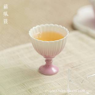 珮镁远山紫渐变足菊瓣主人杯花扣禧女神人杯陶瓷主20241023人杯个