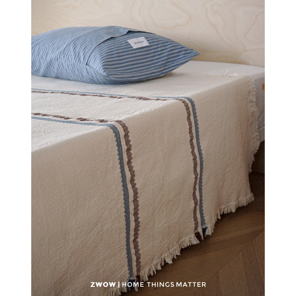 造卧zwow复古中古风肌理感色织纯棉全棉床盖床垫毯盖毯沙发毯床单,床上用品,休闲毯/毛毯/绒毯,淘宝优惠券,粉丝福利购,淘宝优惠卷