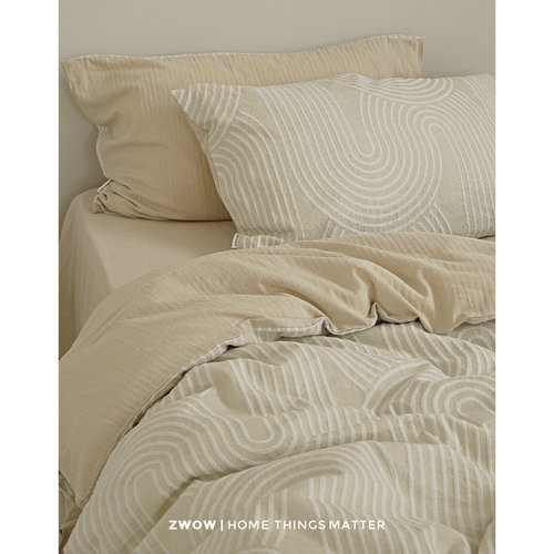 全棉提花高级感四件套侘寂风