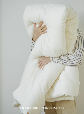 造卧zwow春秋床品A类全棉大豆纤维被四季被春夏被子加厚保暖被芯