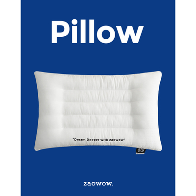 造卧zwow【小雪糕】纯棉全棉护颈椎助眠中低枕沉睡枕头枕芯单只装