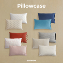 造卧zwow 全棉皱皱纱纯色提花蓝色粉色米色白色单只枕套 枕套集