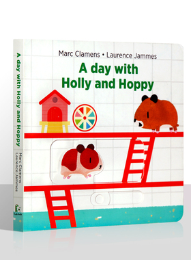 盖世童书小仓鼠霍莉和霍皮的一天A day with Holly and Hoppy原版绘本英语启蒙儿童英文机关设计书幼儿支持小怪兽点读笔心智麦田
