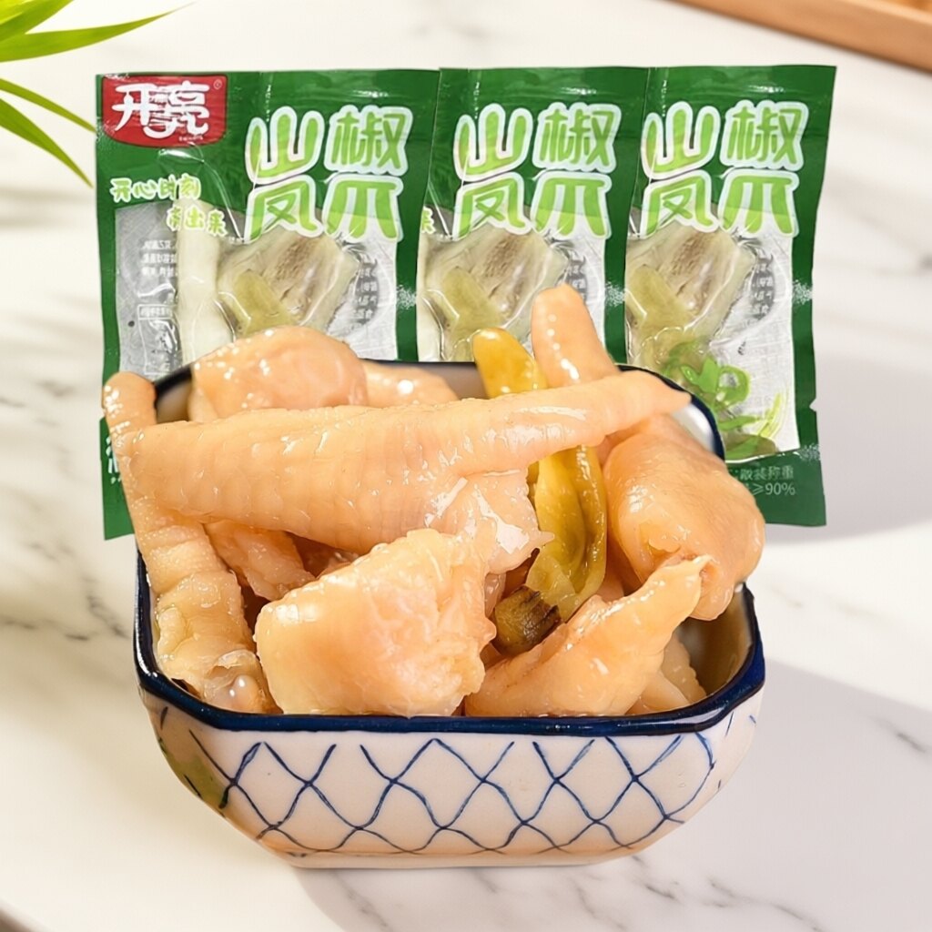 开亮山椒凤爪散装酸辣入味过瘾新鲜鸡爪脆嫩弹牙即食小包肉质紧实