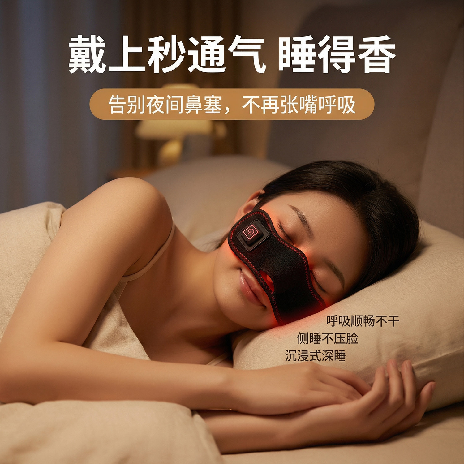 鼻子加热器鼻部热敷不通气打喷嚏通鼻神器暖鼻鼻贴通充电热敷鼻罩