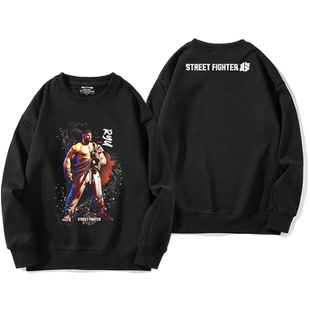 街霸6卢克肯玛丽莎豪鬼街头霸王6周边圆领卫衣男女秋冬百搭衣服潮