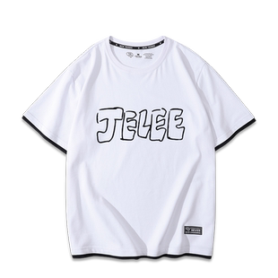 夜晚的水母不会游泳周边JELLE酱 山之内花音同款cos短袖假两件T恤