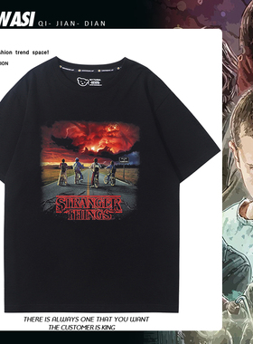 怪奇物语Stranger Things魔王周边短袖男女学生青少年夏季宽松T恤