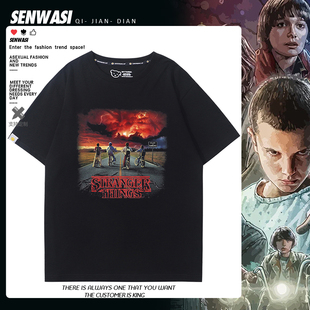 宽松T恤 男女学生青少年夏季 怪奇物语Stranger Things魔王周边短袖