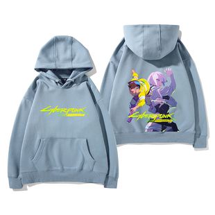 Cyberpunk赛博朋克边缘行者动漫Q版周边连帽卫衣男女秋冬百搭衣服