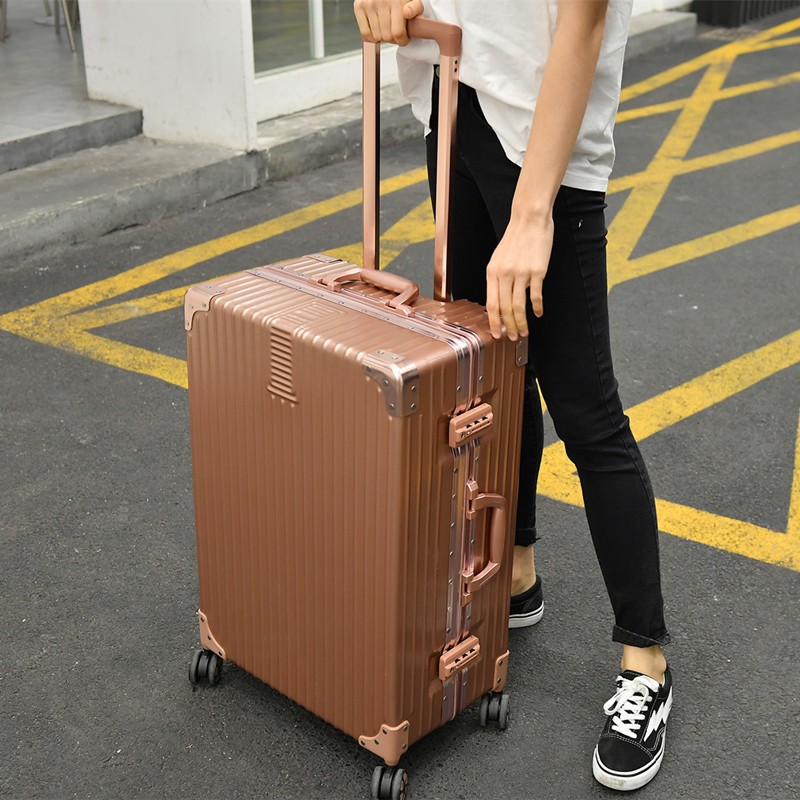 新款超轻直角铝框款拉杆箱20寸登机箱密码箱22寸24寸拖运行李箱子