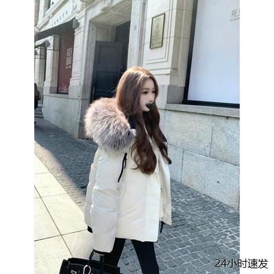 Queen大毛领短款羽绒棉衣棉服女冬季2025年新款爆款潮保暖外套洋