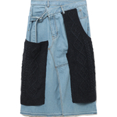 Chisato 津森千里 Patchwork Tsumori denim skirt