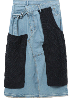 Tsumori Chisato 津森千里 Patchwork denim skirt