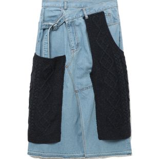 denim Tsumori Patchwork 津森千里 skirt Chisato