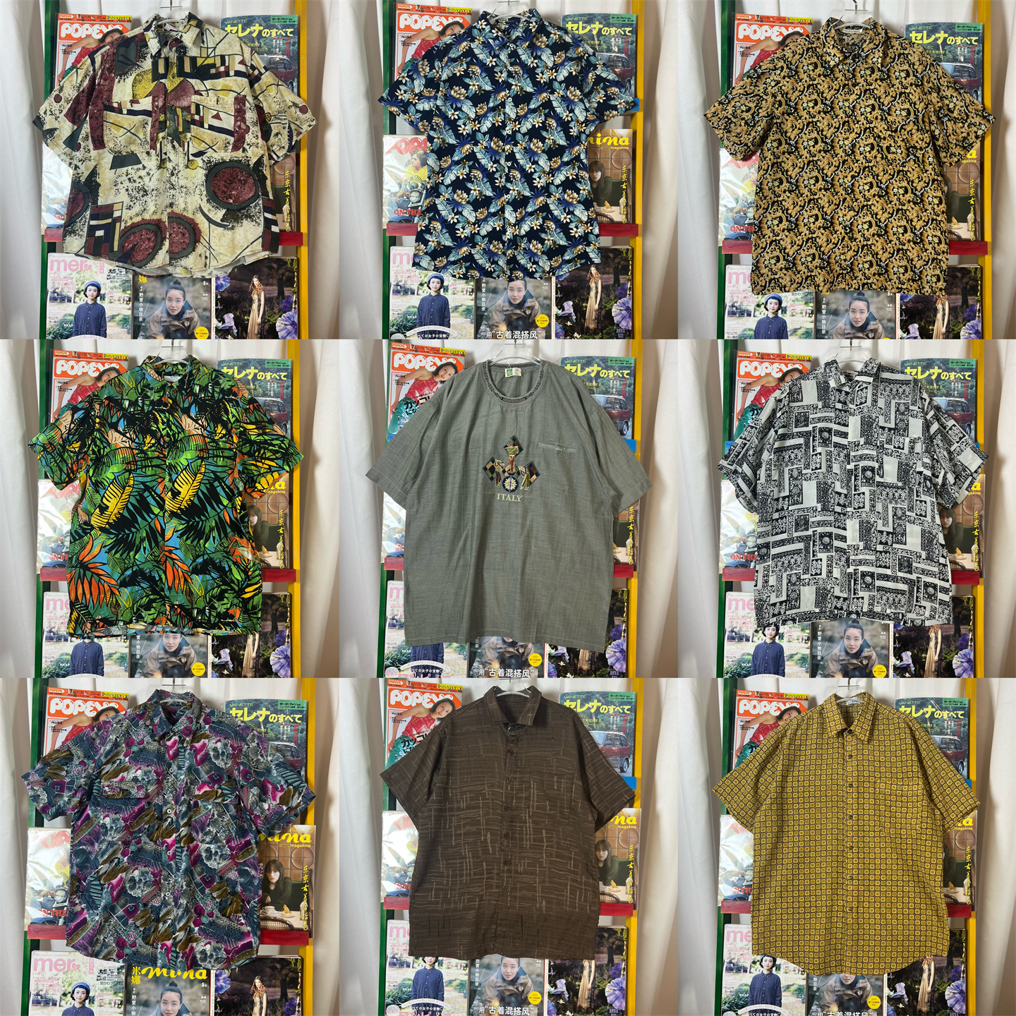 vintage古着沙滩衬衫翻领短袖