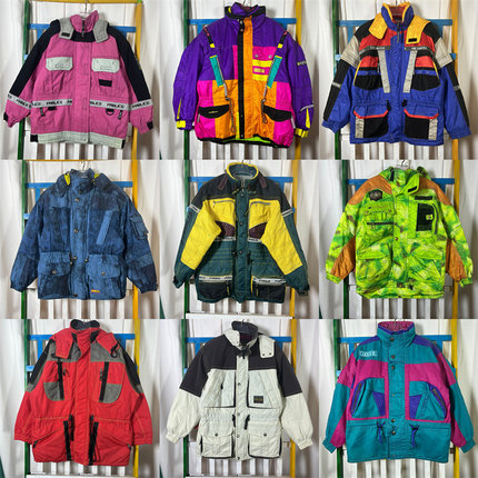 0104vintage古着外套宽松防风保暖滑雪服秋冬男女登山户外冲锋衣