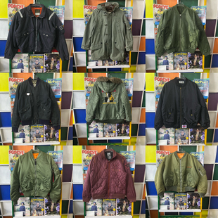 vintage古着外套美式夹克MA1空复古阿美咔叽男女飞行员棒球服G7