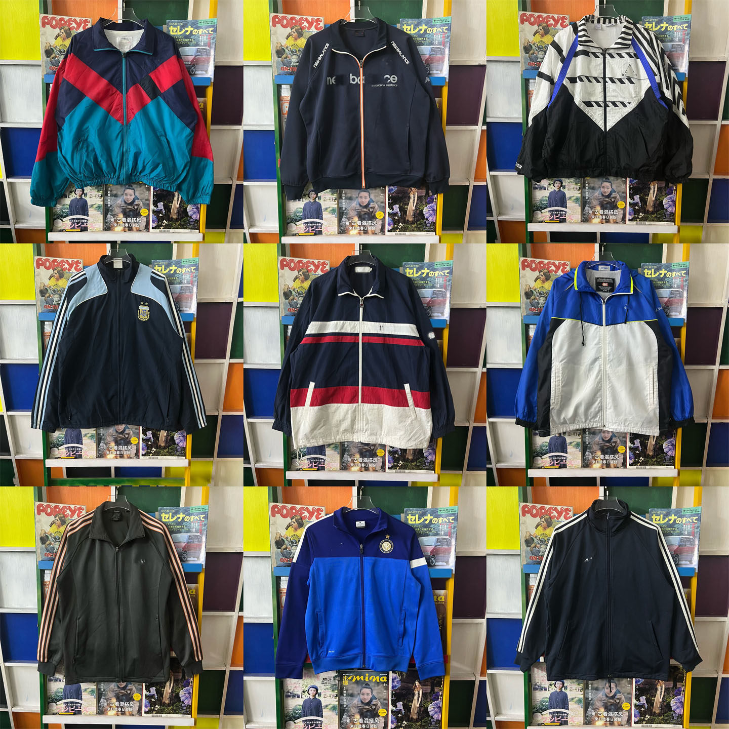 vintage古着运动服日系夹克复古00S外套男女棒球服拉链JK45