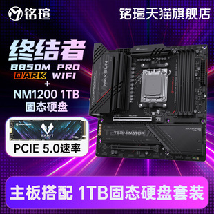 B860M瑷珈 PCIE5.0固态硬盘套装 终结者B850M M.2 配1TB 铭瑄主板