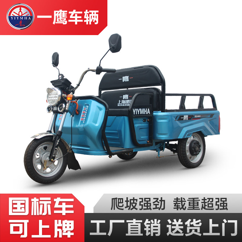 一鹰电动三轮车家用小型拉货1.载人电三轮