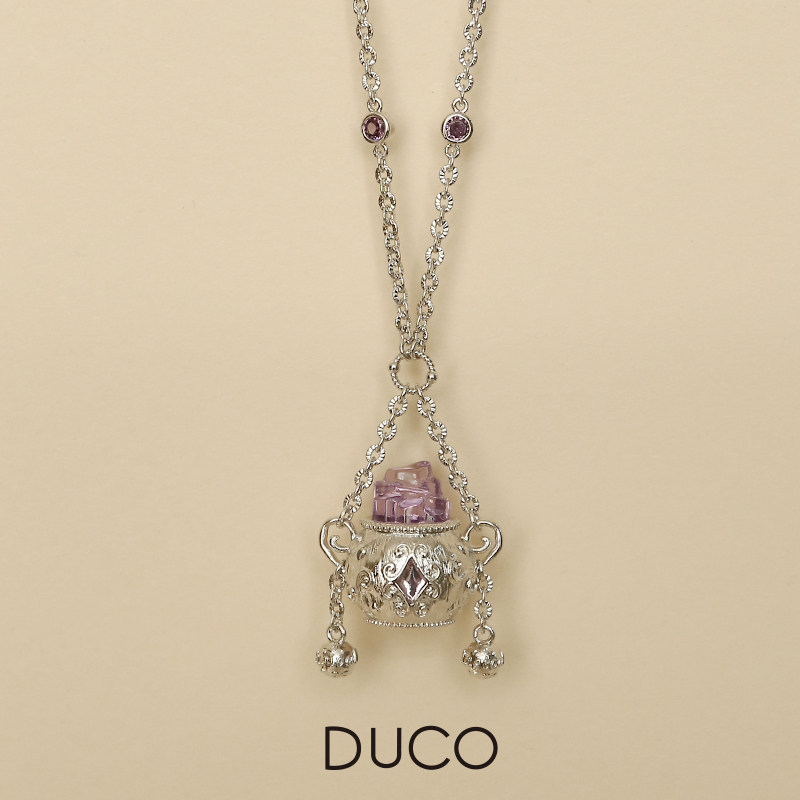 DUCO 许愿罐罐系列小罐罐吊坠项链独特设计感时尚流行链条配饰