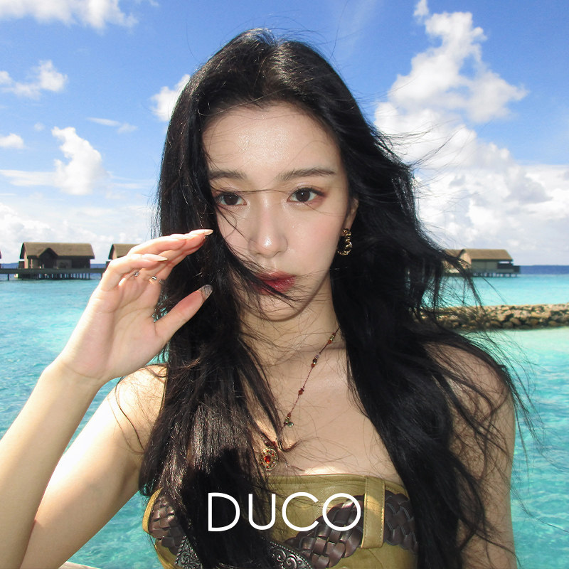 【包上恩同款】DUCO 圆片系列花朵片片吊坠项链彩色复古串珠颈链