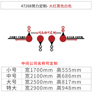 定制定制公司名励志标语墙贴画企业文化背景墙员工办公室布置墙面