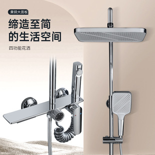 四功能大置物淋浴花洒套装 新品 简约家用卫浴59A黄铜冷热抗压防爆