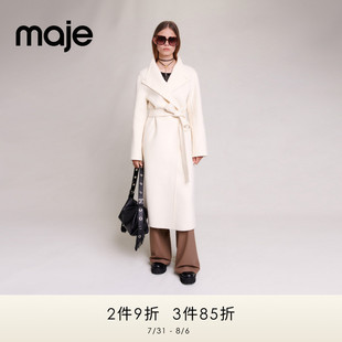 绵羊毛混纺毛呢外套大衣MFPOU01094 博主同款 Maje Outlets女装