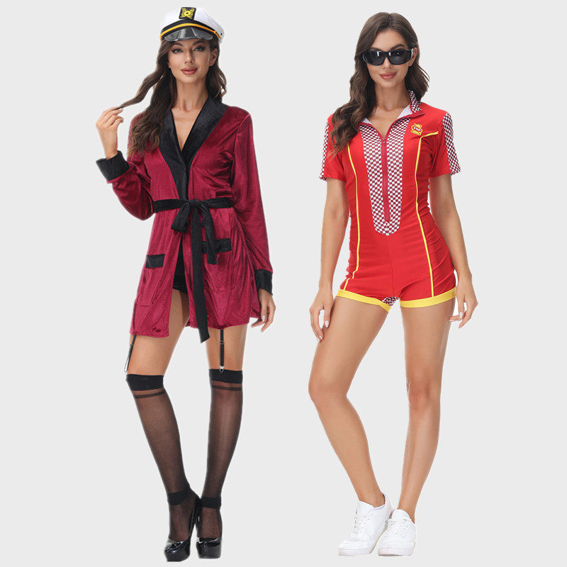 万圣节性感赛车女郎车模啦啦队制服诱惑教官角色扮演舞台演出服装