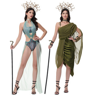 古希腊神话性感青蛇蛇妖扮演服装cosplay埃及女王装万圣节演出服