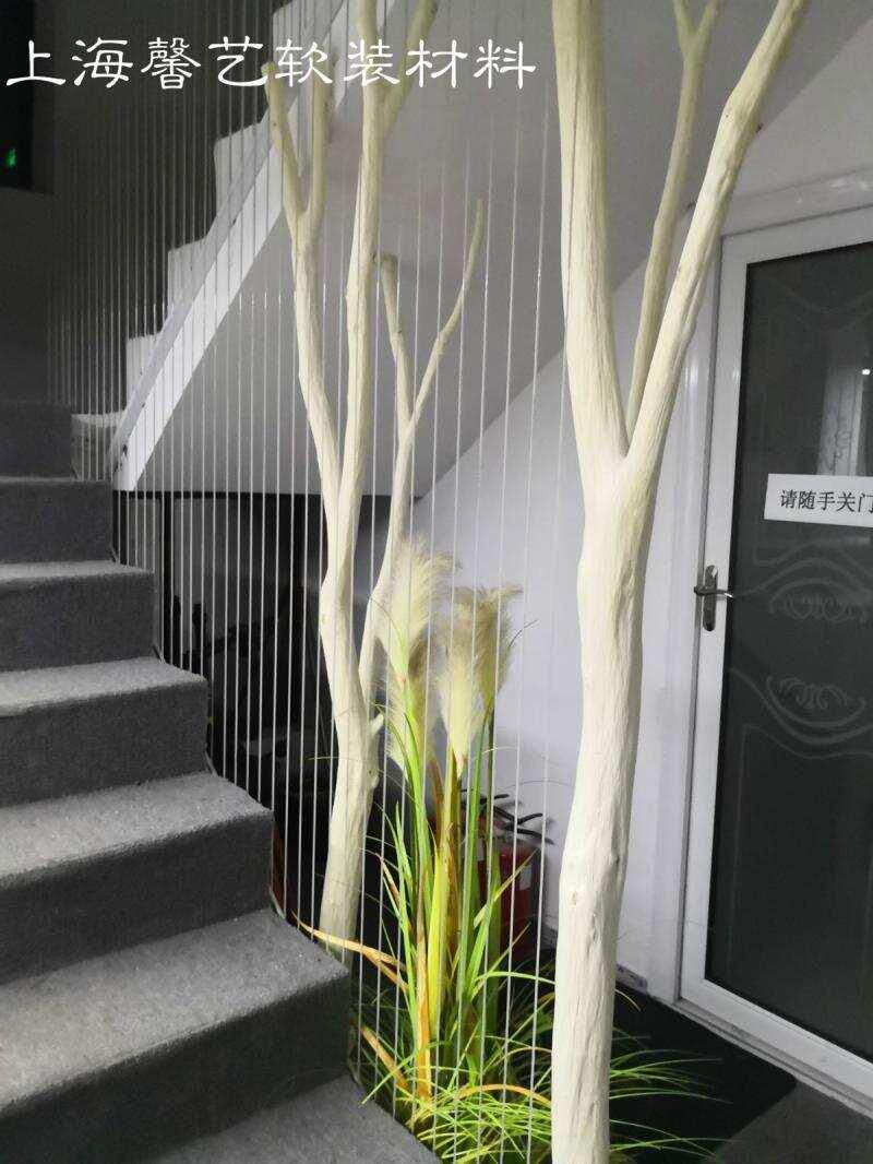 干树装饰隔断造型树摆件然白avh色原木枝枝屏干天风枯木橱窗玄关*