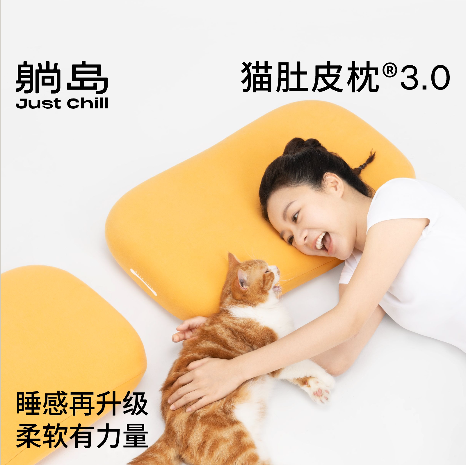 躺岛猫肚皮枕3.0柔软有支撑0胶水图片