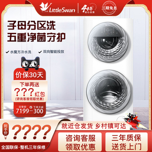 Littleswan/小天鹅 TGG13E｜TGG15E双子滚筒13KG母婴分区水魔方白